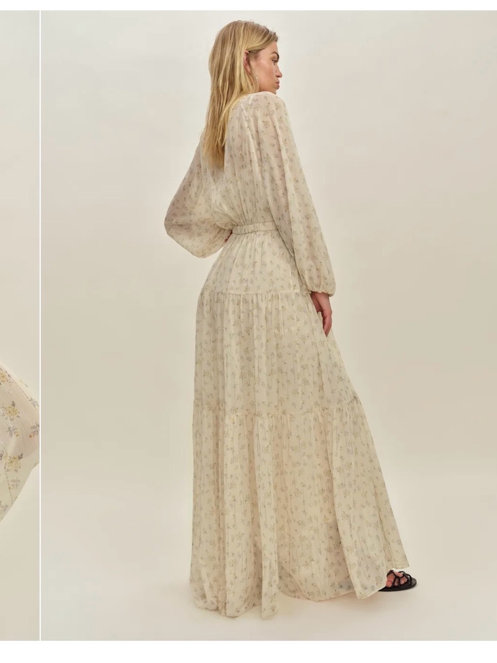 Reformation Cream Floral Maxi Dress - Picture 3 of 8
